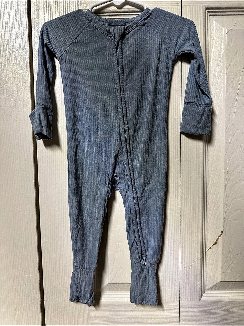 Little Sleepies Fog Ribbed Zippy 3-6m